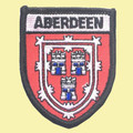 Scotland Aberdeen Shield Places Embroidered Cloth Patch Set x 3