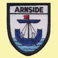 United Kingdom Arnside Shield Places Embroidered Cloth Patch Set x 3