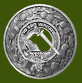 Guthrie Clan Crest Thistle Round Stylish Pewter Clan Badge Plaid Brooch
