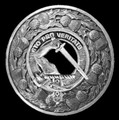 Guthrie Clan Crest Thistle Round Sterling Silver Clan Badge Plaid Brooch