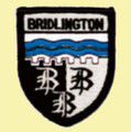 United Kingdom Bridlington Shield Places Embroidered Cloth Patch Set x 3