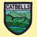 United Kingdom Catbells Shield Places Embroidered Cloth Patch Set x 3
