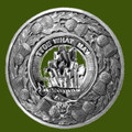 Haig Clan Crest Thistle Round Stylish Pewter Clan Badge Plaid Brooch