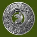 Haldane Clan Crest Thistle Round Stylish Pewter Clan Badge Plaid Brooch