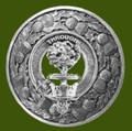 Hamilton Clan Crest Thistle Round Stylish Pewter Clan Badge Plaid Brooch