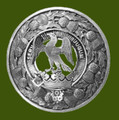 Hay Clan Crest Thistle Round Stylish Pewter Clan Badge Plaid Brooch