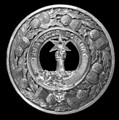 Henderson Clan Crest Thistle Round Sterling Silver Clan Badge Plaid Brooch