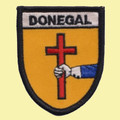 Ireland Donegal Shield Places Embroidered Cloth Patch Set x 3