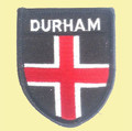 United Kingdom Durham Shield Places Embroidered Cloth Patch Set x 3