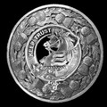 Hepburn Clan Crest Thistle Round Sterling Silver Clan Badge Plaid Brooch