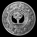 Hogg Clan Crest Thistle Round Sterling Silver Clan Badge Plaid Brooch