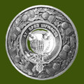 Hope Clan Crest Thistle Round Stylish Pewter Clan Badge Plaid Brooch