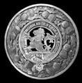 Inglis Clan Crest Thistle Round Sterling Silver Clan Badge Plaid Brooch