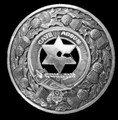 Jardine Clan Crest Thistle Round Sterling Silver Clan Badge Plaid Brooch