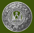 Johnstone Clan Crest Thistle Round Stylish Pewter Clan Badge Plaid Brooch