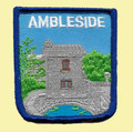 United Kingdom Ambleside Shield Places Embroidered Cloth Patch Set x 3