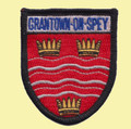 Scotland Grantown On Spey Shield Places Embroidered Cloth Patch Set x 3