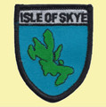 Scotland Isle Of Skye Shield Places Embroidered Cloth Patch Set x 3