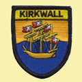 Scotland Kirkwall Shield Places Embroidered Cloth Patch Set x 3