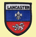 United Kingdom Lancaster Shield Places Embroidered Cloth Patch Set x 3