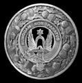 Johnston Clan Crest Thistle Round Sterling Silver Clan Badge Plaid Brooch
