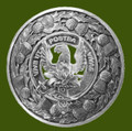 Johnstone Of Caskieben Clan Crest Thistle Round Stylish Pewter Clan Badge Plaid Brooch