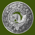 Kennedy Clan Crest Thistle Round Stylish Pewter Clan Badge Plaid Brooch