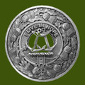 Kinnear Clan Crest Thistle Round Stylish Pewter Clan Badge Plaid Brooch