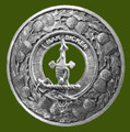 Kirkpatrick Clan Crest Thistle Round Stylish Pewter Clan Badge Plaid Brooch