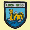 Scotland Loch Ness Shield Places Embroidered Cloth Patch Set x 3