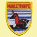 United Kingdom Mablethorpe Shield Places Embroidered Cloth Patch Set x 3