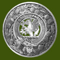 Leslie Clan Crest Thistle Round Stylish Pewter Clan Badge Plaid Brooch