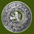 Little Clan Crest Thistle Round Stylish Pewter Clan Badge Plaid Brooch