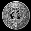 Livingston Clan Crest Thistle Round Sterling Silver Clan Badge Plaid Brooch