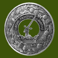 Lumsden Clan Crest Thistle Round Stylish Pewter Clan Badge Plaid Brooch