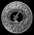 Lumsden Clan Crest Thistle Round Sterling Silver Clan Badge Plaid Brooch