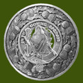 Lyon Clan Crest Thistle Round Stylish Pewter Clan Badge Plaid Brooch