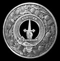 MacAlister Clan Crest Thistle Round Sterling Silver Clan Badge Plaid Brooch