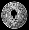 MacArthur Clan Crest Thistle Round Sterling Silver Clan Badge Plaid Brooch