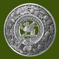 MacBeth Clan Crest Thistle Round Stylish Pewter Clan Badge Plaid Brooch