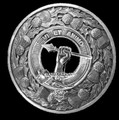 MacCulloch Clan Crest Thistle Round Sterling Silver Clan Badge Plaid Brooch