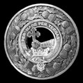 MacDonald Clan Crest Thistle Round Sterling Silver Clan Badge Plaid Brooch
