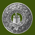 MacDonald Of Clanranald Crest Thistle Round Stylish Pewter Clan Badge Plaid Brooch
