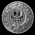 MacDonald Of Keppoch Clan Crest Thistle Round Sterling Silver Clan Badge Plaid Brooch