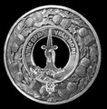 MacDowell Clan Crest Thistle Round Sterling Silver Clan Badge Plaid Brooch