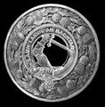MacFadyen Clan Crest Thistle Round Sterling Silver Clan Badge Plaid Brooch