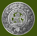 MacFie Clan Crest Thistle Round Stylish Pewter Clan Badge Plaid Brooch