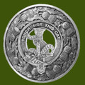 MacGillivray Clan Crest Thistle Round Stylish Pewter Clan Badge Plaid Brooch