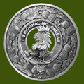 MacGregor Clan Crest Thistle Round Stylish Pewter Clan Badge Plaid Brooch