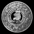 MacGregor Clan Crest Thistle Round Sterling Silver Clan Badge Plaid Brooch